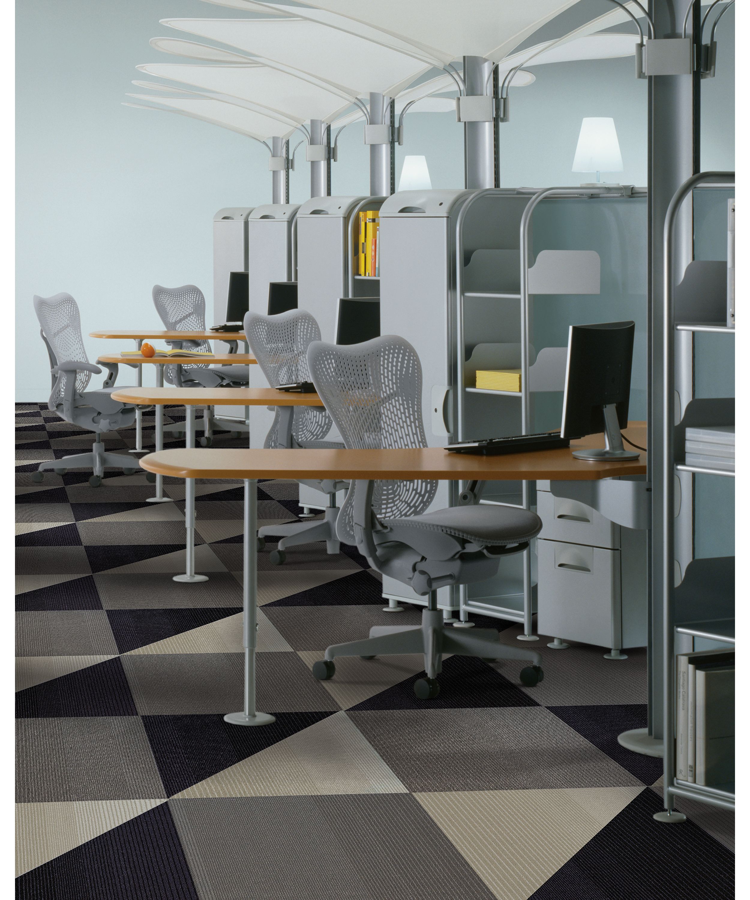 Interface Tectonics carpet tile in cubicle workspace  image number 2